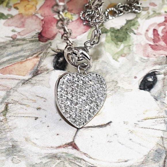 Jewelry - 14K YG .25 Cttw Pave Diamond Heart  Necklace